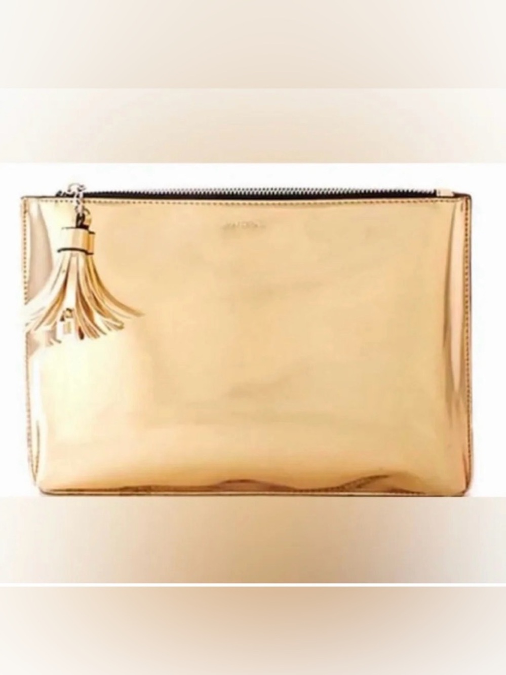 MARKFRAN Pale Gold Princess Reflection Two Color Clutch Bag‎